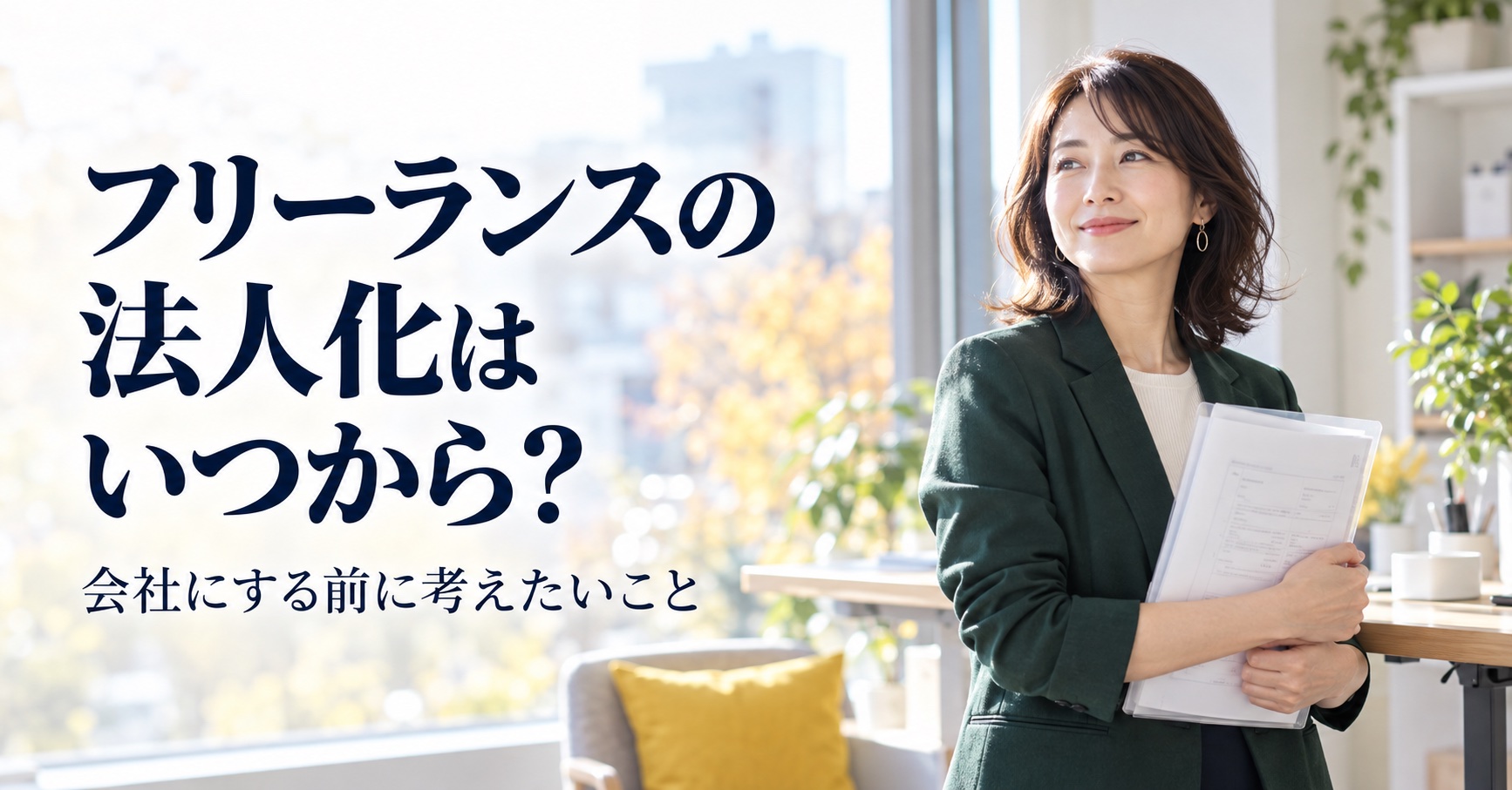 フリーランスの法人化はいつから？会社にする前に考えたいこと