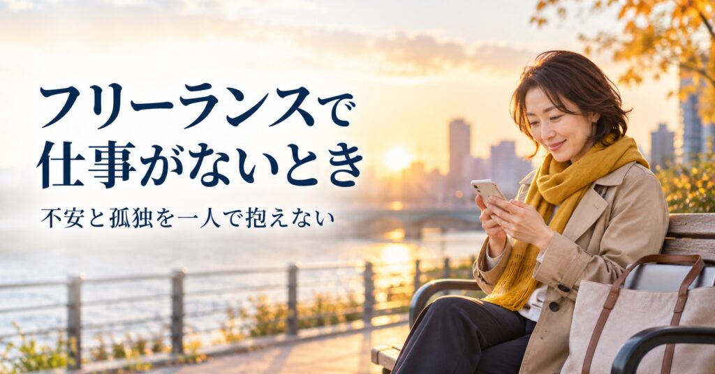 フリーランスで 仕事がないとき 不安と孤独を一人で抱えない