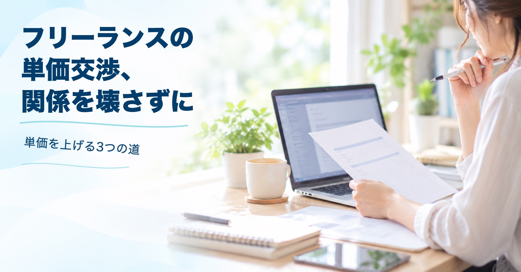 フリーランスの単価交渉、関係を壊さずに 単価を上げる3つの道