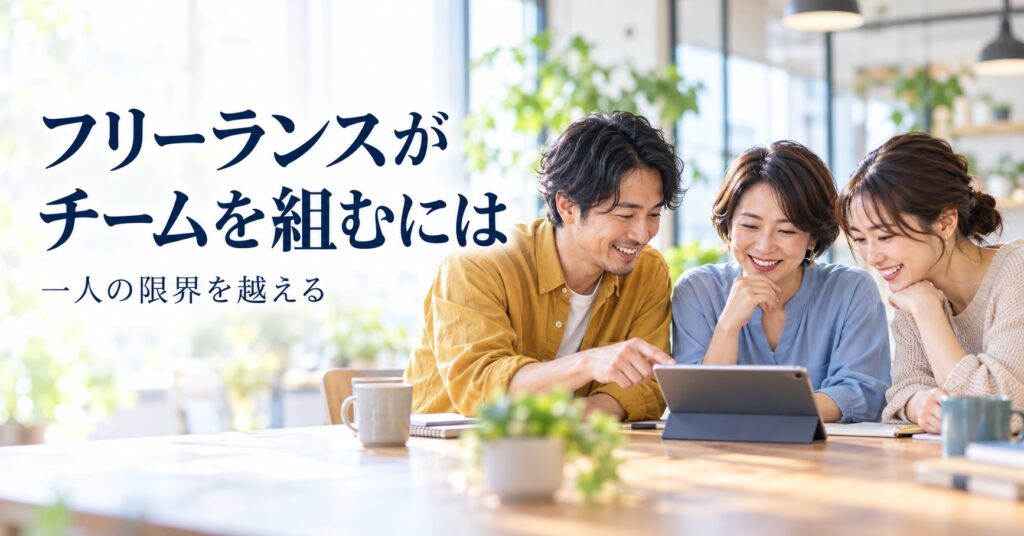 フリーランスが チームを組むには 一人の限界を越える