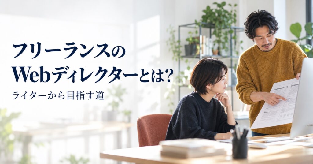 フリーランスのWebディレクターとは？ライターから目指す道